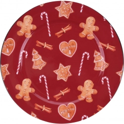Vánoční červený podtácek pod talíř 33 cm