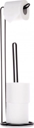 Kovový stojan na toaletní papír, černý, 54 cm