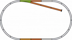 Piko sada kolejiva B s kusou kolejí a podložím H0