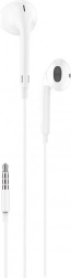 Drátová sluchátka do uší FONENG s 3,5 mm jackem a mikrofonem – bílá