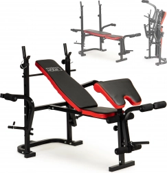 Posilovací lavice s činkou a modlitebníkem MODERN HOME