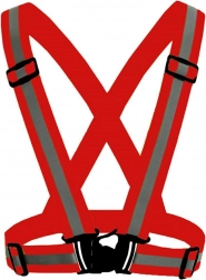 Reflexní nastavitelné popruhy – červené