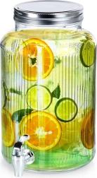 Skleněný nápojový dávkovač s kohoutkem 6,2 l VILDE