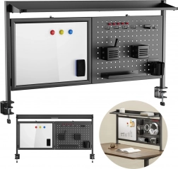 stolní organizér s magnetickou tabulí a perforovaným panelem