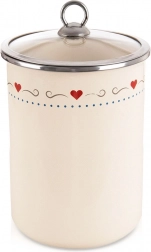 Emajlovaná dóza na potraviny s proskleným víkem TONCA 1,9 l