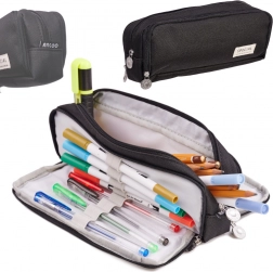 Školní tříkomorové pouzdro 3v1 – Černá