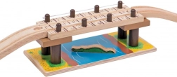 dřevěný safari most s krokodýlem Bigjigs Rail