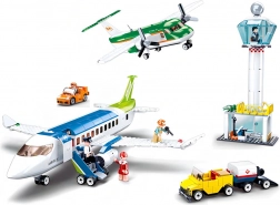 Sluban letiště s dvěma letadly stavebnice