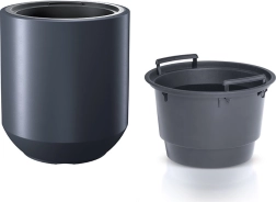 Květináč s vložkou HEOS, antracit, průměr 39 cm