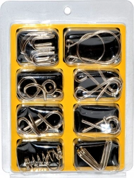 Sada kovových hlavolamů 8 ks