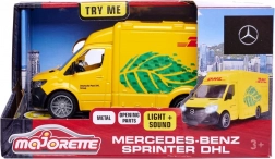 Kovový model dodávky MERCEDES-BENZ DHL Majorette Grand 12,5 cm se světly a zvuky