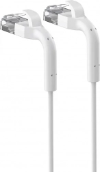 Patchcord kategorie 6 U/FTP 1Gbps měď síťový kabel s pružnými koncovkami 1m bílý