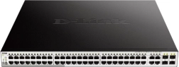 Spravovatelný gigabitový PoE+ switch D‑Link DGS‑1210‑52MP 48×GE, 4×SFP