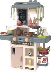 Dětská kuchyňka s LED osvětlením, zvuky a generátorem páry