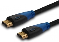 HDMI kabel 1.5m nylonový opletený zlato 4Kx2K v1.4