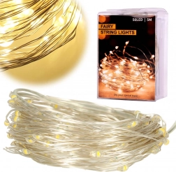 Dekorativní LED drátkové světýlka 5 m, 50 LED – Teplá