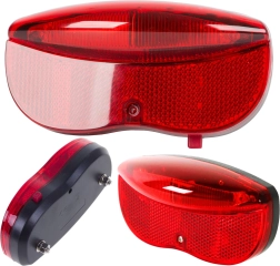 Led zadní světlo na nosič kola, 2× AA, s odrazkou