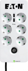 Přepěťová prodlužovací zásuvka EATON Protection Box 6 USB