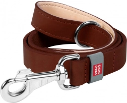 Kožené vodítko pro psy WAUDOG, 20 mm, 122 cm, hnědé