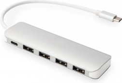 USB‑C hub 4× USB 3.0 s Power Delivery, hliníkový