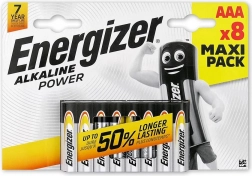 Alkalická baterie AAA Energizer Alkaline Power, blistr 8 ks