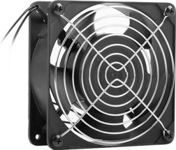Ventilátor pro nástěnné 19″ rozvaděče 230 V 120×120×38 mm černý LANBERG