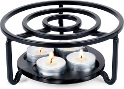 Kovový ohřívač na čajník, černý