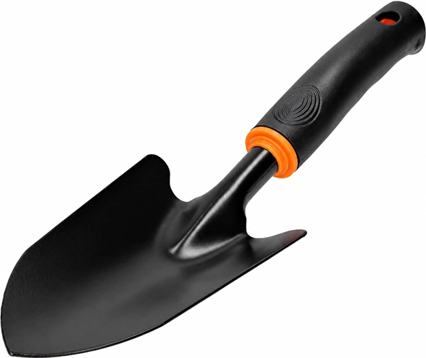 Široká kovová zahradní lopatka na přesazování a sázení rostlin 31 cm