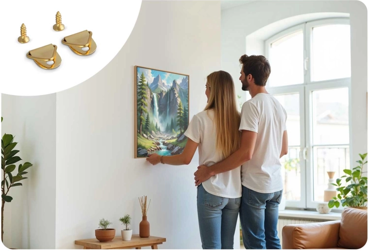 Vše v balení – štětce, barvy i zavěšení