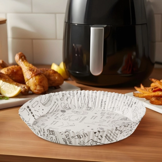 Papírové pečicí vložky do horkovzdušné fritézy 23 cm, 50 ks