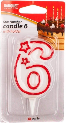 Narozeninová svíčka číslo 6