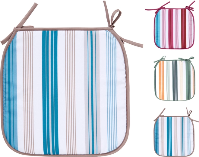 Podsedák na zahradní židli pruhovaný 38 × 38 cm (polyester, mix barev)