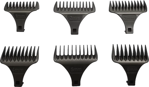 6 nástavců pro délku střihu 1–6 mm