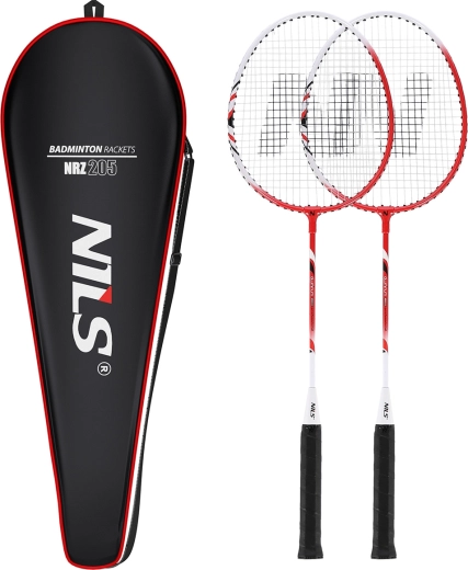 Badmintonový set Nils pro začátečníky (2 rakety + obal)