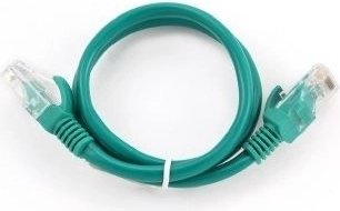 Patch kabel kat.5e zelený 0,25M s ochranou