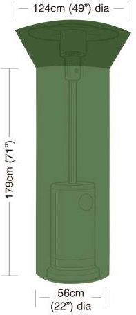 Krycí plachta na zahradní topidlo z PE, zelená