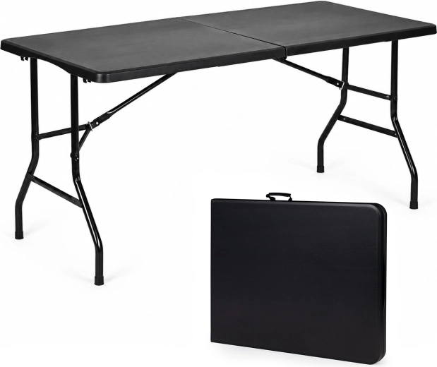 Skládací zahradní cateringový stůl MultiGarden 153 × 70 cm – Černá