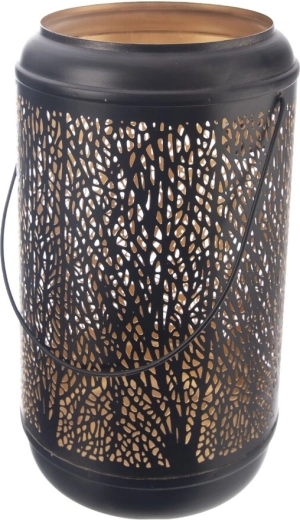 Svícen TREE z kovu černo-zlatý 23 cm