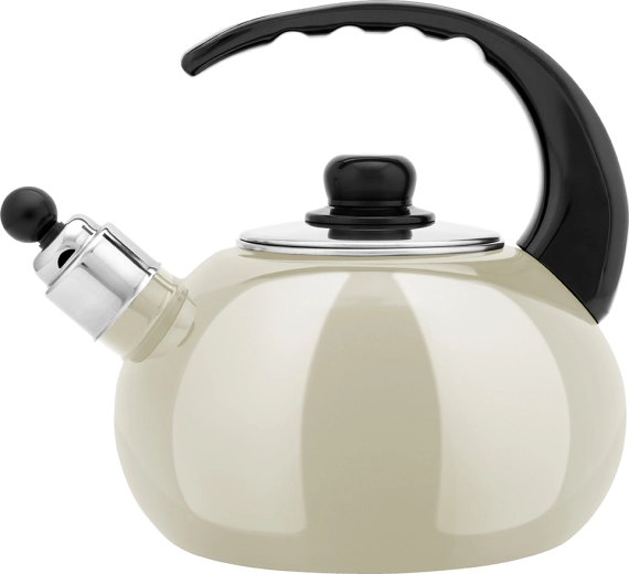 Smaltovaná konvice na sporák 2,5 l krémová
