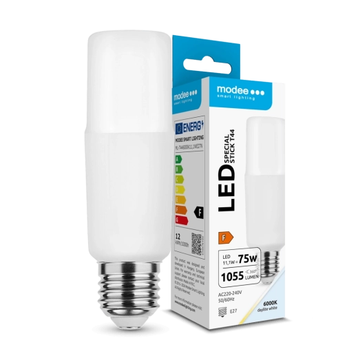 Modee Lighting LED tyčová žárovka E27 11,1 W studená bílá