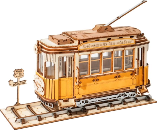 Robotime Rolife 3D dřevěné puzzle tramvaj