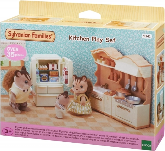 Sylvanian Families venkovská kuchyně s lednicí – set nábytku do domečku