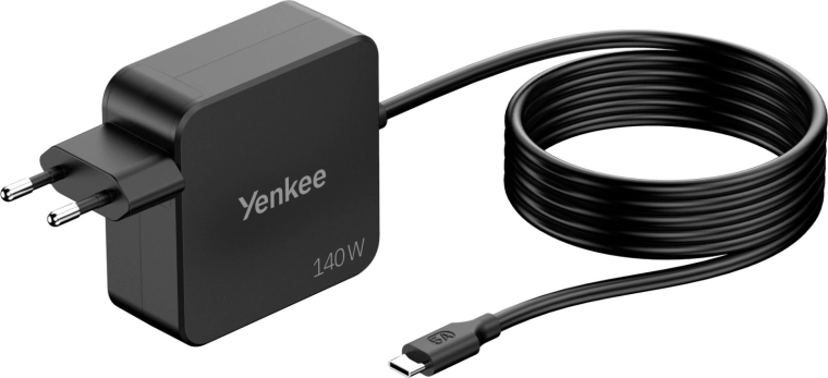 Síťová nabíječka Yenkee USB-C 140 W s integrovaným kabelem 1,8 m