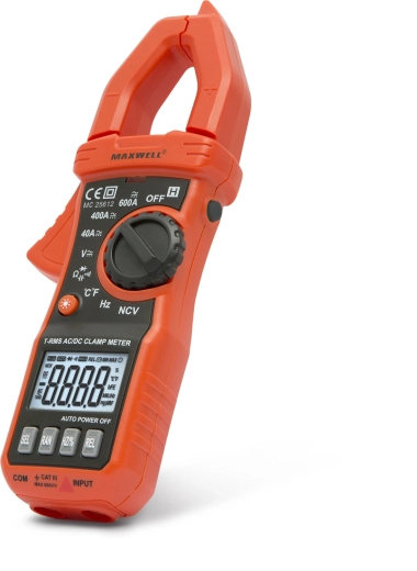 Digitální klešťový multimetr Maxwell True RMS 600 A s pracovním světlem