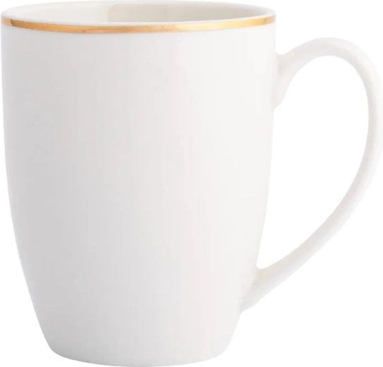 Bella zlatá linie porcelánový hrnek krémový 400 ml