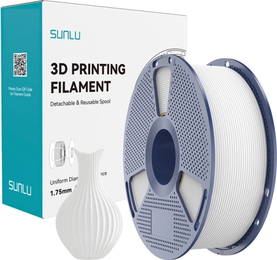 Sunlu PLA Classic bílý filament 1,75 mm – 1 kg