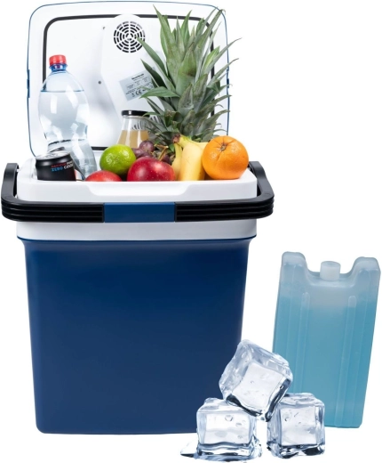 Přenosný autochladicí box s funkcí ohřevu 29 l, modrý
