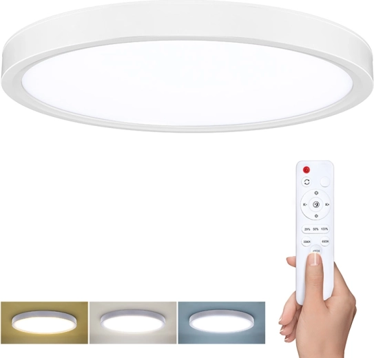 Solight led stropní a nástěnné svítidlo Estela white s dálkovým ovladačem 30 cm