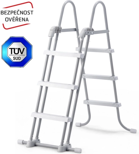 Bezpečnostní schůdky k bazénu s odnímatelnými stupátky (do výšky stěny 1,07 m)