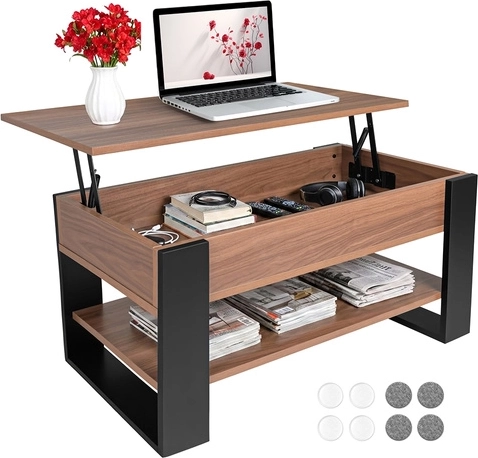 Konferenční stolek Ruhhy se zvedací deskou 92 × 51 cm